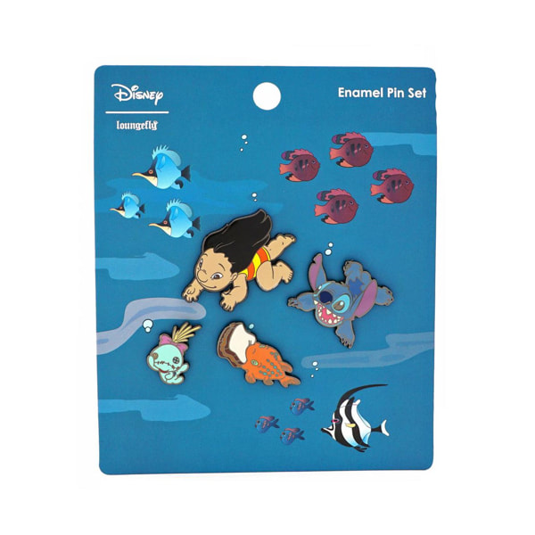 Pins N More Loungefly Disney Lilo & Stitch Puzzle Piece Enamel Pin Set