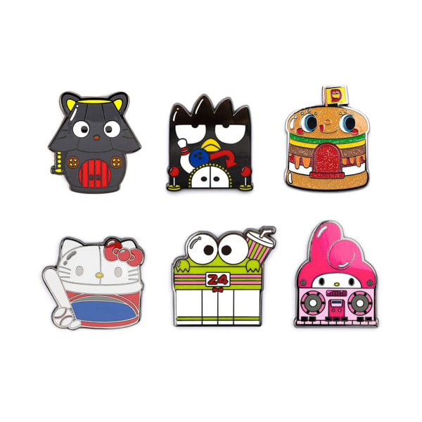 Complete Set of (6) Loungefly- Hello Sanrio - Backpack Mystery / Blind Box  Pins