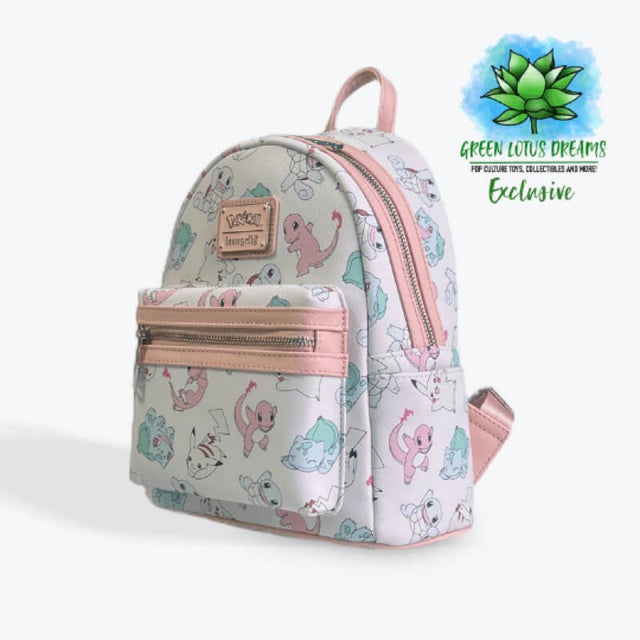 Anual Investigación Juventud Loungefly Pokémon Starters Pastel All Over Print Mini Backpack - GLD  Exclusive