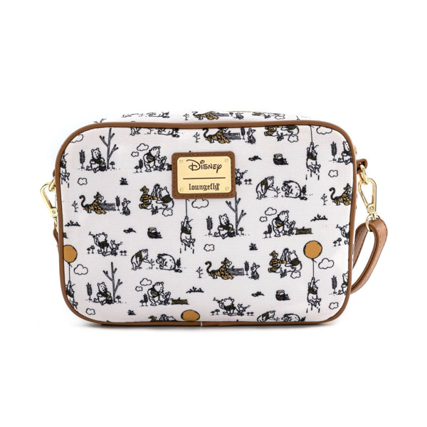 Loungefly Winnie the Pooh Canvas Line Drawing Crossbody Bag