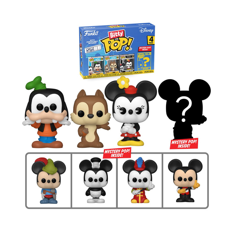 Funko Bitty POP! Disney - Goofy, Chip, Minnie Mouse (hands Folded